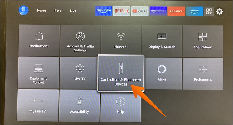 Click on Bluetooth and Controllers