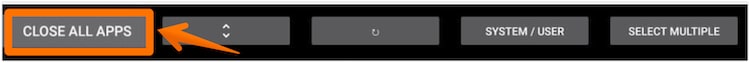 Click on Close All Apps