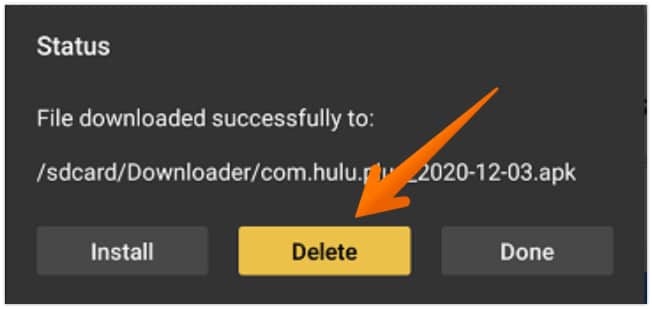 Click on Delete Button