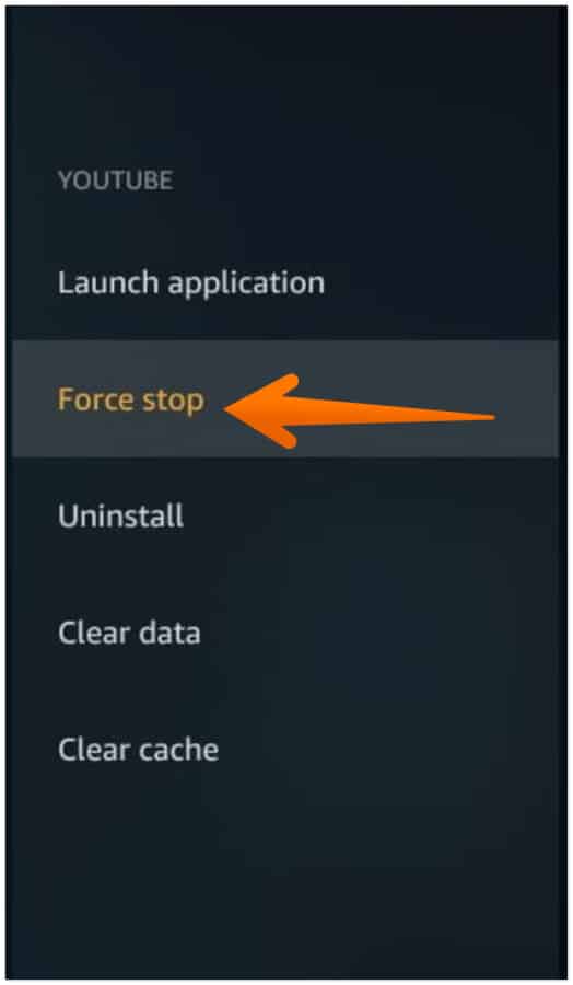 Click on Force Stop