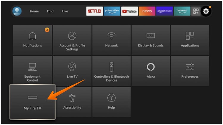 Click on My Fire TV