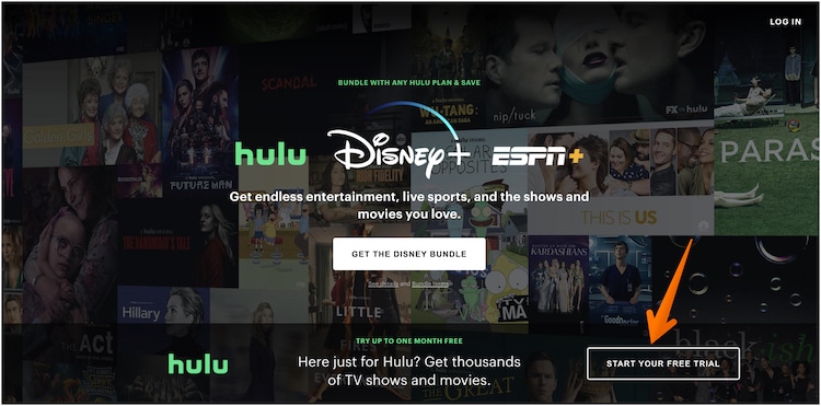 Click on Start Your Free Trial Button