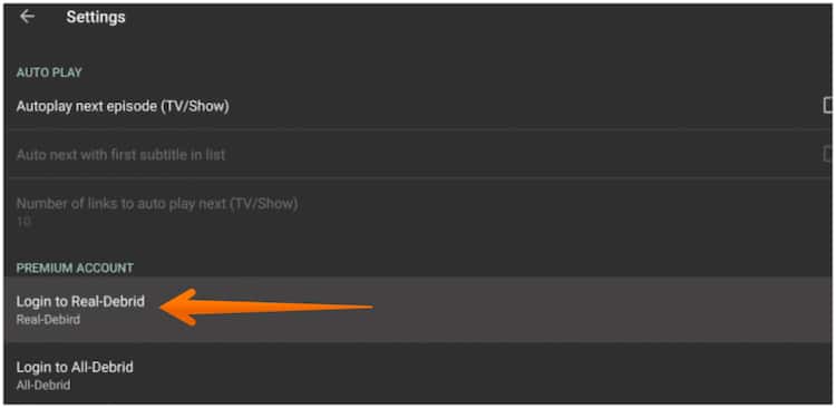 Login to Real-Debrid