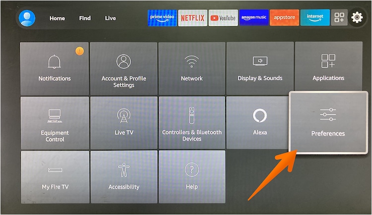 Select Preferences