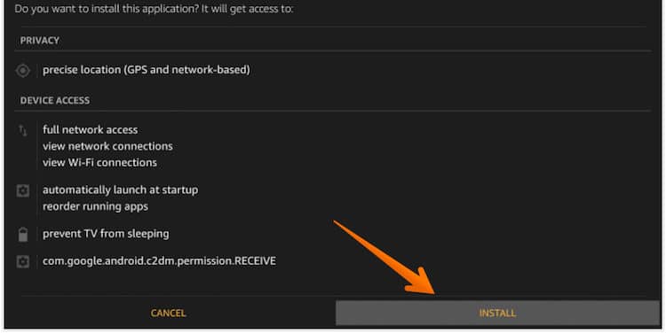 Tap on Install Button