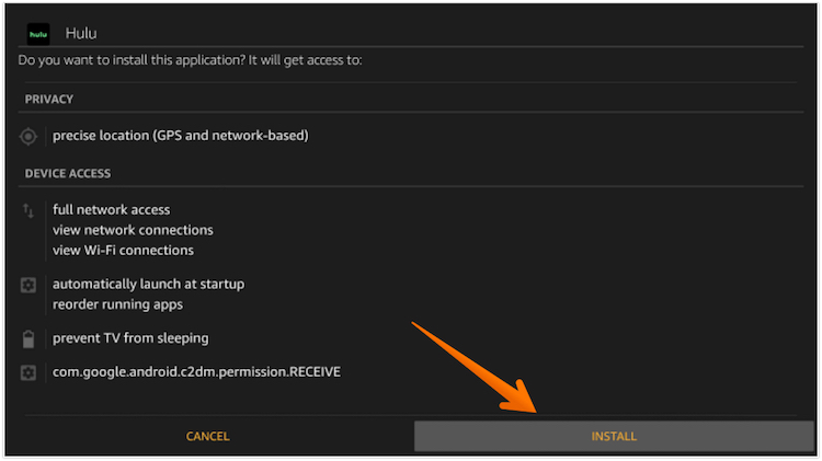 Tap on Install Button