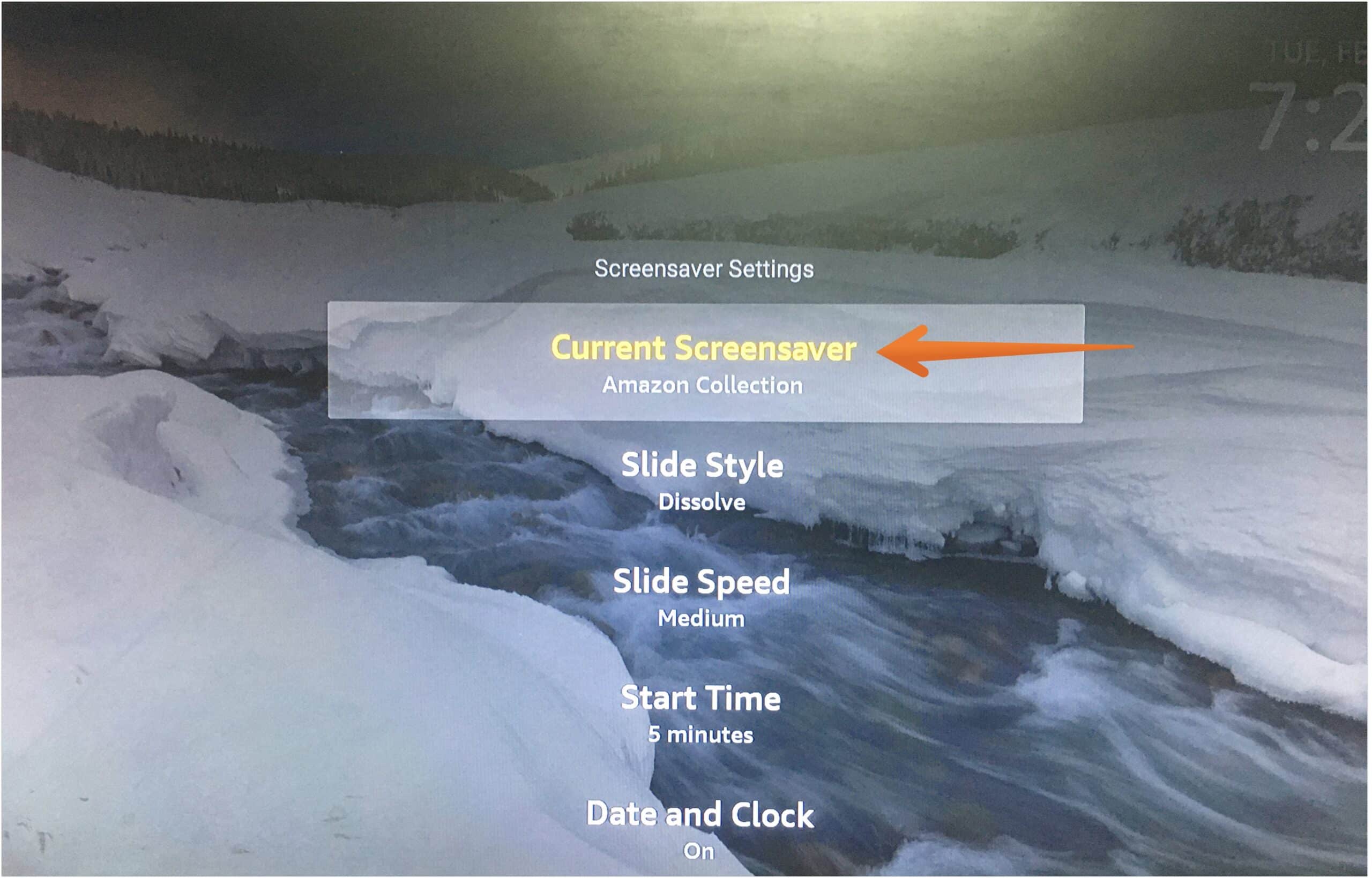 Select Current Screensaver