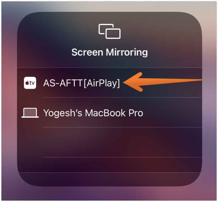 Start Screen Mirroring on iPhone