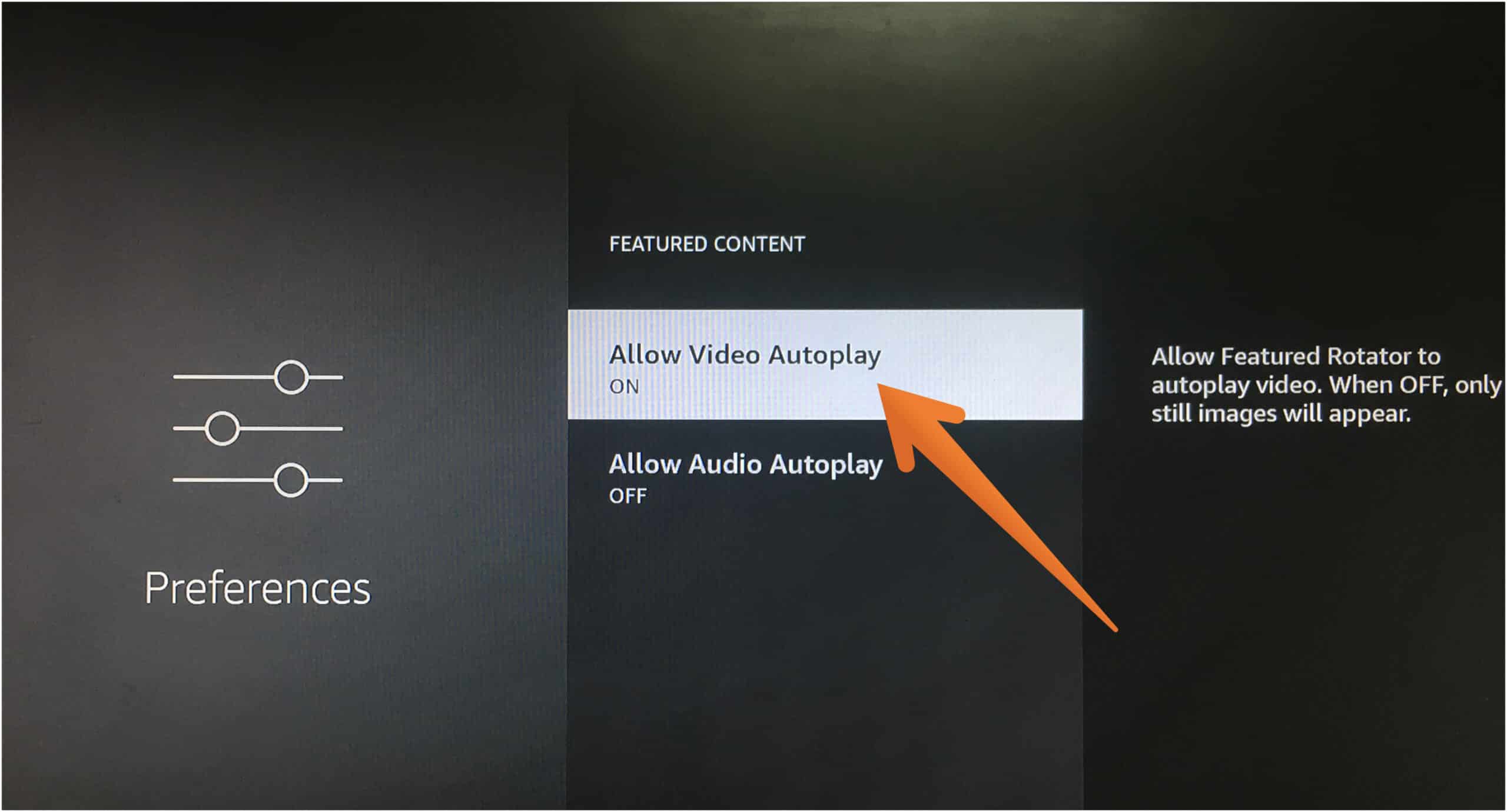 Turn Off Allow Video Display